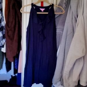 Navy blue midi dress